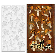 Autumn Theme Carbon Steel Cutting Dies Stencils, for DIY Scrapbooking, Photo Album, Decorative Embossing Paper Card, Stainless Steel Color, Matte Style, Mushroom Pattern, 14.3x7.3x0.08cm(DIY-WH0309-491)