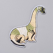 Computerized Embroidery Cloth Iron on/Sew on Patches, Costume Accessories, Appliques, for Backpacks, Clothes, Dinosaur, Wheat, 70x62x2mm(DIY-I024-08)