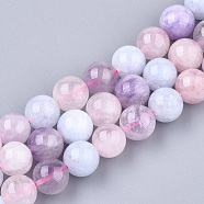 Natural Morganite Beads Strands, Round, Mixed Color, 8~8.5mm, Hole: 1mm, about 45~47pcs/strand, 14.1 inch~14.9 inch(X-G-T108-30B)