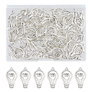 Tibetan Style Zinc Alloy Pendants, Lead Free & Cadmium Free, Bulb, Antique Silver, 31x16.4x4mm, Hole: 3mm, 60pcs/box(TIBEP-DC0001-17)