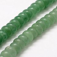 Natural Green Aventurine Bead Strands, Rondelle, 8x5mm, Hole: 1mm, about 73pcs/strand, 15.3 inch(39cm)(G-G668-08-5x8mm)