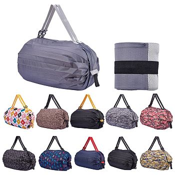 Polyester Portable Shopping Bag, Collapsible Shopping Bag, High-capacity, Gray, 81~81.5x7.8~80x0.7~0.8cm