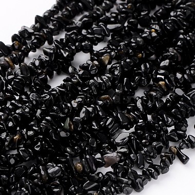 Natural Obsidian Bead Strands(F079)-3