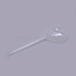 Glass Watering Spikes, Plants Flowers Irrigation Tool, for Indoor & Outdoor Plants, Heart, Clear, 24(&plusmn;1cm)x8x4.2cm(AJEW-WH0143-03)