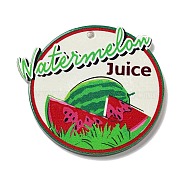 Fruit Theme Acrylic Pendants, Watermelon, 37.5x40x2.5mm, Hole: 1.5mm(MACR-C031-03D)