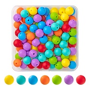 7 Colors Food Grade Eco-Friendly Silicone Beads, Chewing Beads For Teethers, DIY Nursing Necklaces Making, Round, Mixed Color, 12mm, Hole: 2mm, 100pcs/box(SIL-LS0001-02A)