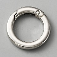 Zinc Alloy Spring Gate Rings, Ring Shape, Platinum, 5 Gauge, 28x4.5mm(FIND-TAC0017-19B-P)