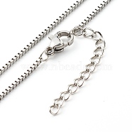 316 Surgical Stainless Steel Venetian Chain Necklaces, Unwelded, Stainless Steel Color, 17.80 inch(45.2cm)(NJEW-JN03638)