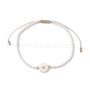 White Flower Shell Bracelets
