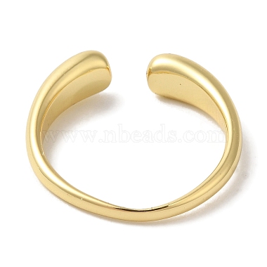 Rack Plating Brass Open Cuff Finger Rings for Women(RJEW-L123-006G)-3