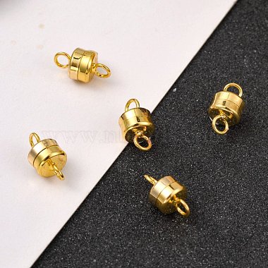 Column Brass Magnetic Clasps with Loops(KK-M064-G-NR)-6