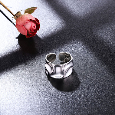 Shegrace 925 кольца-манжеты из стерлингового серебра с родиевым покрытием(JR790A)-5