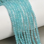 Natural Amazonite Beads Strands, Bicone, Faceted, 3x2mm, Hole: 0.6~0.7mm, about 194~196pcs/strand, 15.28~15.43 inch(38.8~39.2cm)(GG-CBAA9B4-A01-02)