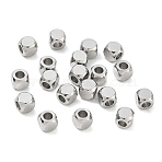 304 Stainless Steel Spacer Beads, Cube, Tarnish Free, Stainless Steel Color, 4x4x4mm, Hole: 2mm(SA-CBA97DF-02P-02)