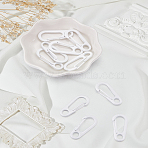 10Pcs Alloy Keychain Clasp Findings, Snap Hook Clasps, White, 31.5x14x7mm, Hole: 5.5mm(FIND-LP0008-49)