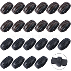 24Pcs 2 Colors PU Imitation Leather Loop Keepers, Men's Belt Buckle Accessories, Ring, Mixed Color, 35x11.5mm, Inner Diameter: 30mm, 12pcs/color(DIY-FH0011-03)