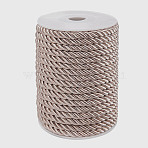 Twisted Nylon Cords, Tan, 5mm, about 18~19yards/roll(16.4m~17.3m/roll)(NWIR-A001-17)