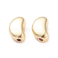 Brass Beads, Long-Lasting Plated, Moon, Real 18K Gold Plated, 8.5x5x4mm, Hole: 1.2mm(KK-K241-05G)