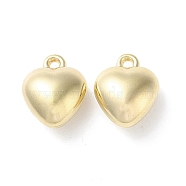 CCB Plastic Pendants, Heart Charms, Golden, 18x15x8.5mm, Hole: 1.8mm(CCB-C001-09D-G)