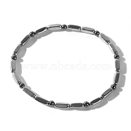 Elegant Cuboid Non-Magnetic Synthetic Hematite Beads Stretch Bracelets for Men(XR1973)