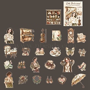 PET Stickers Set, Decorative Stickers, Professional Series, Brown, 32~75x17~75x0.1mm(DIY-Z037-03A)