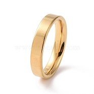 201 Stainless Steel Plain Band Ring for Women, Golden, 4mm, Inner Diameter: 17mm(RJEW-I089-50B-G)