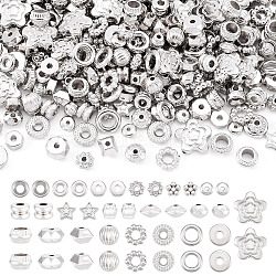 CCB Plastic Beads, Round Ring, Platinum, 5~11.5x1.8~4.5mm, Hole: 1.2~3.5mm, 20pcs/style(CCB-TA0001-12)