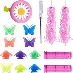 SUPERFINDING Steel Screwdriver, Kids Plastic Bicycle Tassel Ribbon, Plastic Bicycle Wheel Spoke Beads, Iron Bicycle Bell, Rubber Bicycle Handle Covers, Mixed Color, 5style/set(FIND-FH0002-19)