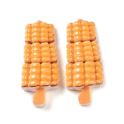 Opaque Resin Imitation Food Decoden Cabochons, Skewers, Orange, 36.5x15.5x8mm(CRES-O002-02B)