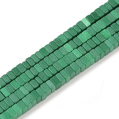 Green Square Shoushan Stone Beads