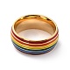 Rainbow Pride Finger Ring(RJEW-M140-01G)-1