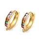 Rack Plating Brass Pave Colorful Cubic Zirconia Hoop Earrings(KK-Q781-06G)-1