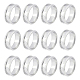 12Pcs Stainless Steel Grooved Finger Ring Settings(STAS-UN0038-94B)-1
