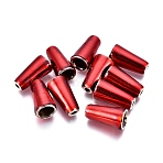 Apetalous Light Gold Plated Alloy Bead Cones, with Enamel, Cone, Red, 14.7x8mm, Hole: 2.2mm, Inner Diameter: 5mm(ENAM-L032-N02-LG)