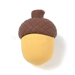 Silicone Beads, Acorn, Sandy Brown, 30.5x21mm, Hole: 2.7mm(SIL-E013-04)