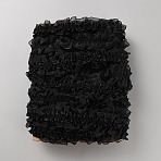 10 Yards Polyester Chiffon Pleated Ribbon, for DIY Jewelry Making, Black, 1-5/8 inch(40mm)(OCOR-WH0091-63A)
