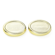 Acrylic Beads, CCB Plastic Beads, Oval, Golden, 16x12x4mm, Hole: 1.6mm(PACR-C003-02G)