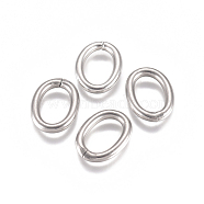 304 Stainless Steel Jump Rings, Open Jump Rings, Oval, Stainless Steel Color, 12 Gauge, 13.5x10x2mm, Inner Diameter: 9.5x6mm(STAS-L234-144G)