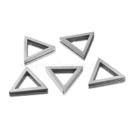 304 Stainless Steel Linking Rings, Triangle, Stainless Steel Color, 20x18x2mm(X-STAS-TAC0004-004)