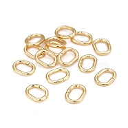 Brass Twister Clasps, Long-Lasting Plated, Oval, Real 18K Gold Plated, 13x10x2mm, Inner Diameter: 9x5.5mm(KK-F821-02G)