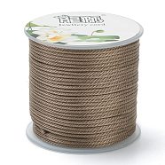 Polyester Braided Cords, for Jewelry Making Beading Crafting, Camel, 1.5mm, about 21.87 yards(20m)/roll(OCOR-I006-A05-43)