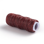 Waxed Polyester Cord, for Jewelry Making, Coffee, 0.8mm, about 12m/roll(YC-WH0007-03A-25)