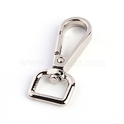 Alloy Swivel Clasps, Shoulder Strap Buckle, Platinum, 47.5x20mm(FIND-WH0077-11C-01)