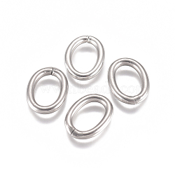 Tarnish Resistant 304 Stainless Steel Jump Rings, Open Jump Rings, Oval, Stainless Steel Color, 12 Gauge, 13.5x10x2mm, Inner Diameter: 9.5x6mm(STAS-L234-144G)