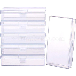 Plastic Bead Containers, Cuboid, Clear, 13.2x7.7x3cm, 6pcs, Carton: 20x15x10cm(CON-BC0004-13)