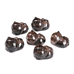 Natural Ice Obsidian Kitten Beads, Cat Shape, 18x12mm(PW-WGFE9F0-01)