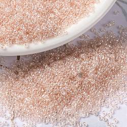 MIYUKI Round Rocailles Beads, Japanese Seed Beads, (RR365) Light Shell Pink Luster, 15/0, 1.5mm, Hole: 0.7mm, about 5555pcs/bottle, 10g/bottle(SEED-JP0010-RR0365)