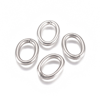 304 Stainless Steel Jump Rings, Open Jump Rings, Oval, Stainless Steel Color, 12 Gauge, 13.5x10x2mm, Inner Diameter: 9.5x6mm