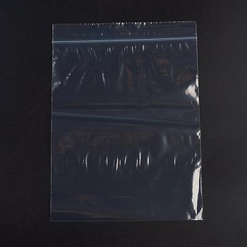 Plastic Zip Lock Bags, Resealable Packaging Bags, Top Seal, Self Seal Bag, Rectangle, White, 26x18cm, Unilateral Thickness: 2.1 Mil(0.055mm), 100pcs/bag
