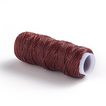 Waxed Polyester Cord, for Jewelry Making, Coffee, 0.8mm, about 12m/roll